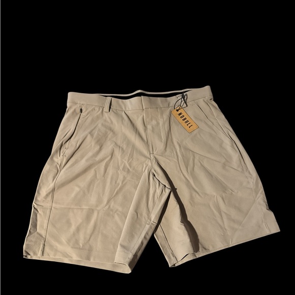 NOBULL Men's Beige Golf Shorts 9” inseam - Picture 1 of 1
